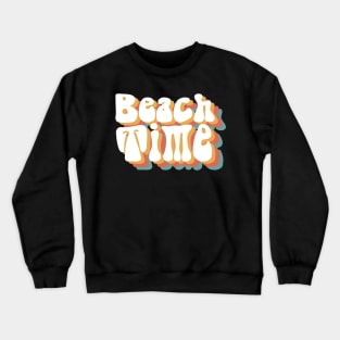 Vsco Girl Vintage Beach Time Retro Aesthetics Crewneck Sweatshirt